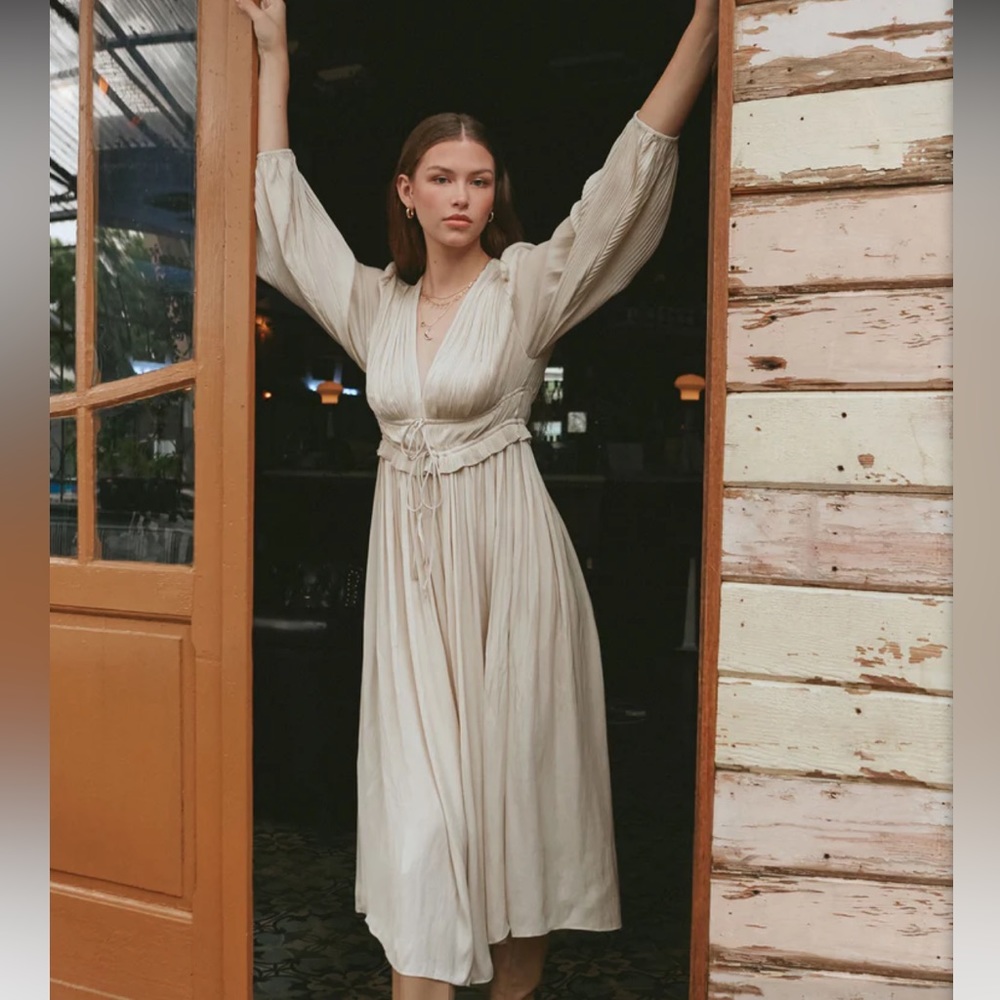CURRENT AIR - SIDONIE PLEATED MAXI DRESS -  NWT